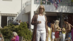 London film location for Adult Material at Park Lodge garden with pool